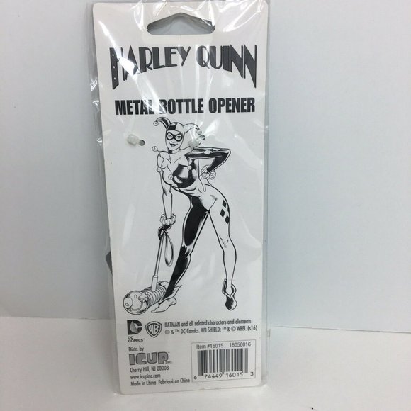 Harley Quinn Metal Bottle Opener DC Comics Batman 5" Villains Superhero Icup New - Picture 7 of 11
